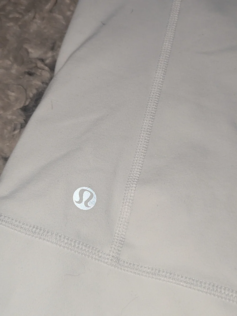 lululemon athletica White Zip-Up Jacket with Light Gray Accents